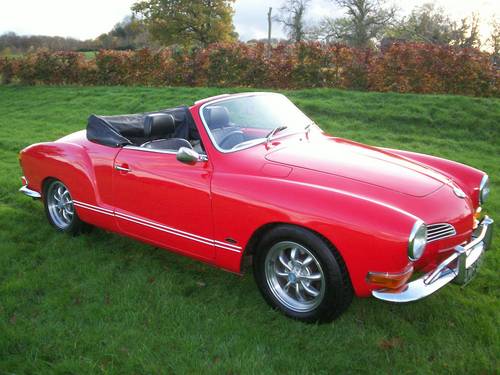 In case you don't know what a VW Karmann Ghia looks like this is it so 
